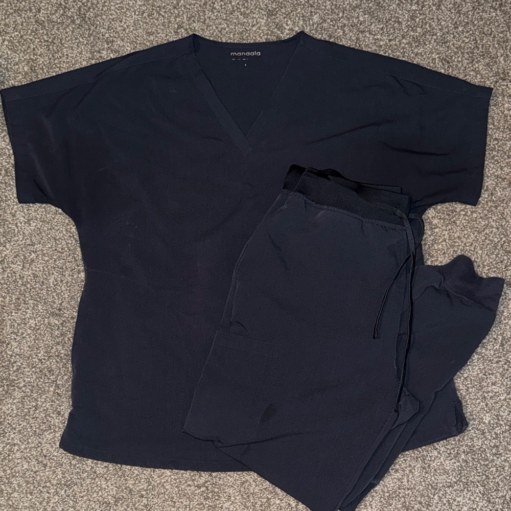 Women's Pewter Gray Scrub Set